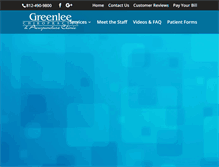 Tablet Screenshot of greenleechiro.com